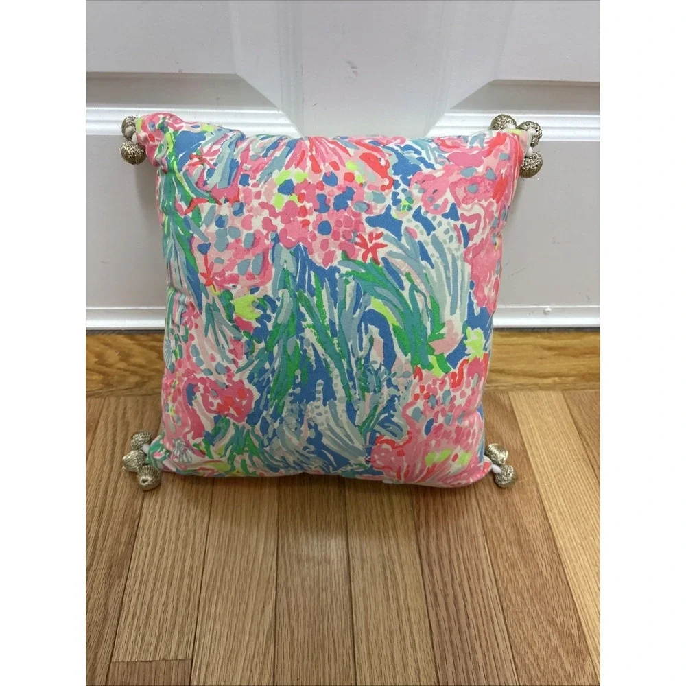 Lilly Pulitzer Exclusively for Pottery Barn Reversable Embroidered Pillow